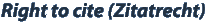 Right to cite (Zitatrecht)